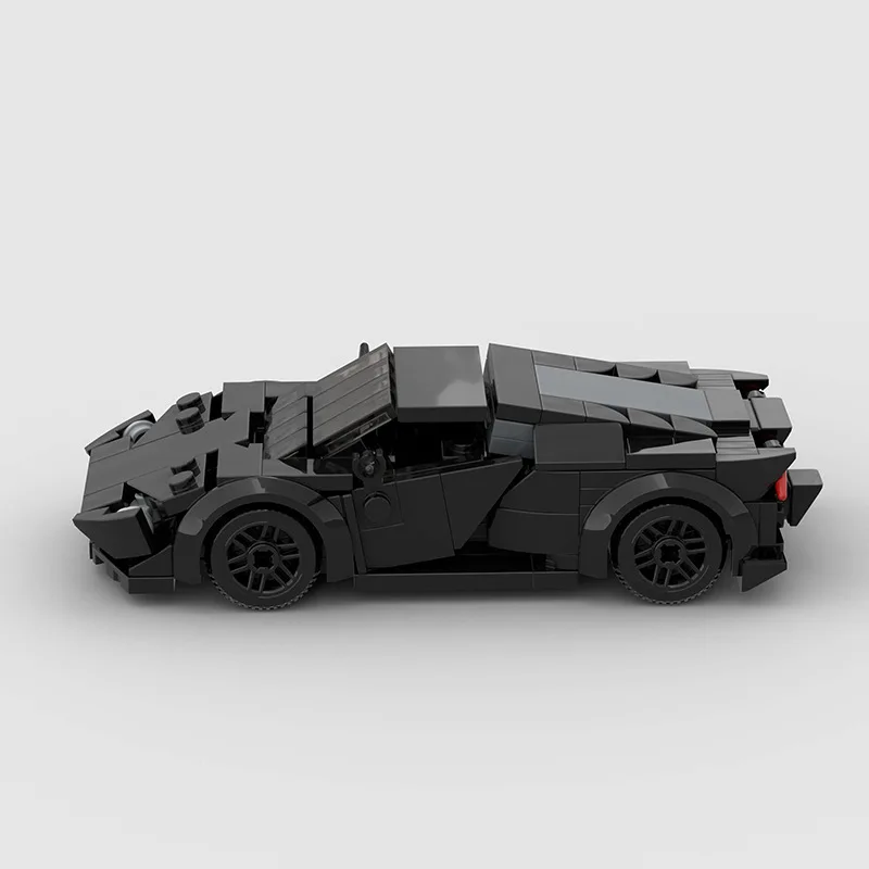 MOC Speed Champions Black Super Sports Cars Building Blocks Bricks Set Kids Toys Gifts for Boys and Girls 164pcs