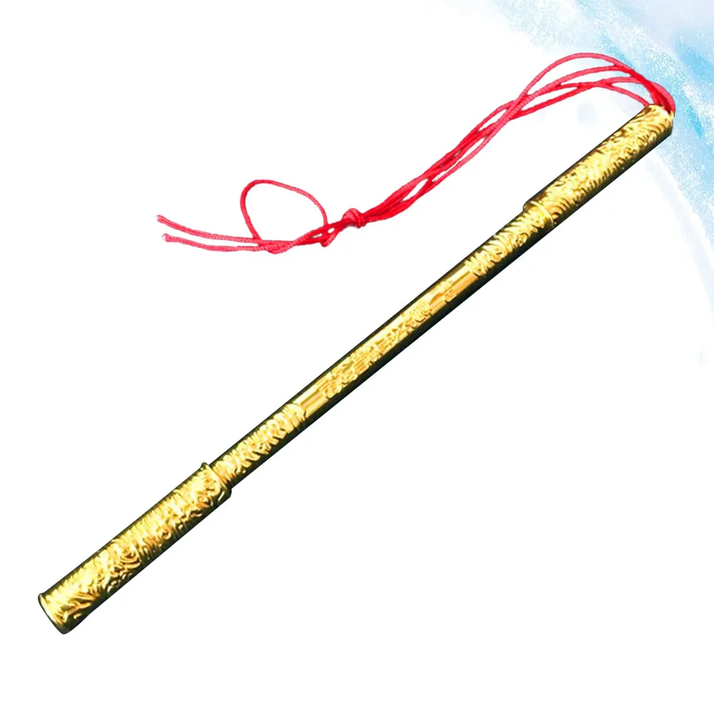 

1Pcs Golden Alloy Rod Monkey King Stick Costume Party Decoration Halloween Cosplay Stage Performance Photo Prop Room Decor