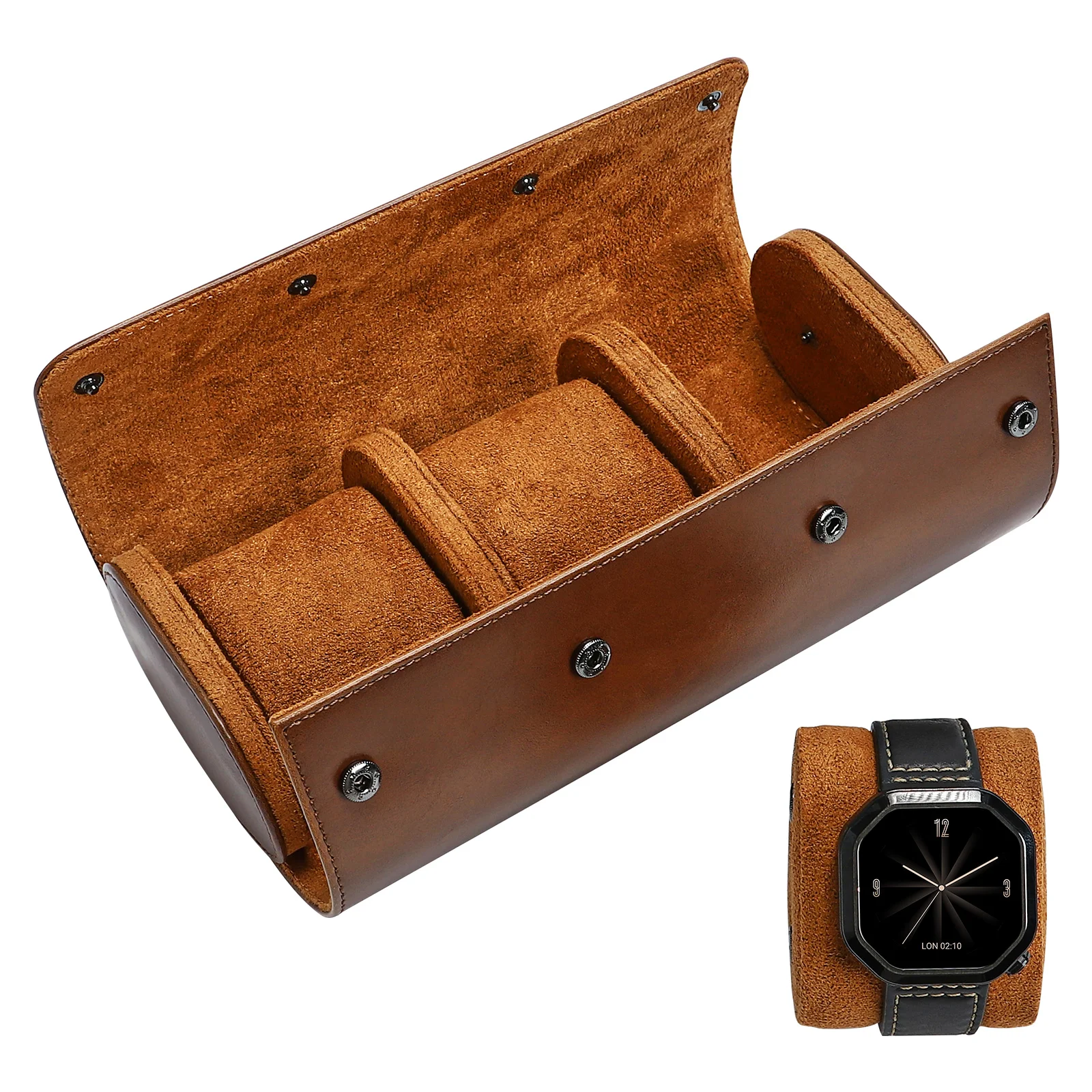 Watch Box 3 Slots Case Jewelry Organizer Smart Watches for Men Mens Sunglasses Holder Tool