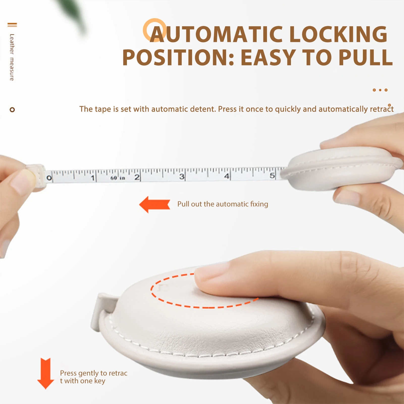 Tailor Soft Ruler Automatic Retractable Tape Measure Mini Portable Measuring Tape Suitable For Fabric Body Waist Measu