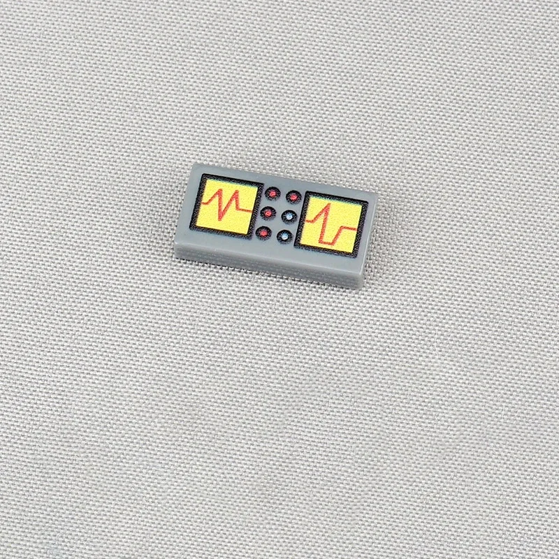 MOC 10 個 3069 印刷された電子スクリーンパターンビルディングブロック 3069pb 黒と赤のボード適切なレンガのおもちゃ男の子のホリデーギフト