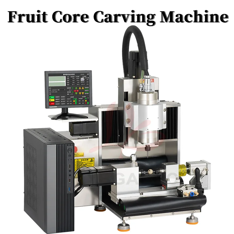 LY C1010 Desktop Small Bodhi Seed Fruit Core CNC Carving Engraving Machine 4 Axis for Wood  Handle Grinding Device Craft 800W