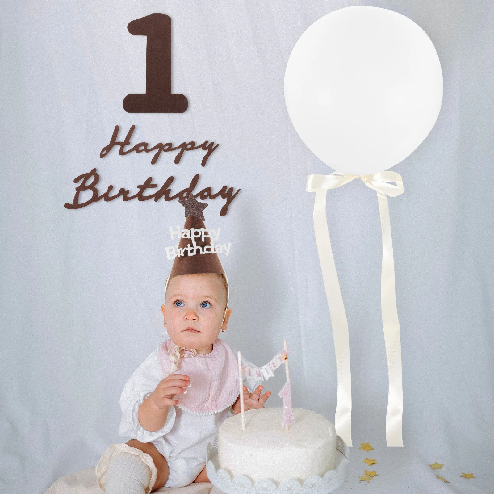

1Set Birthday Party Balloon Decorations Durable Layout Balloons Photo Props Stickers Supplies Birthday Decorations