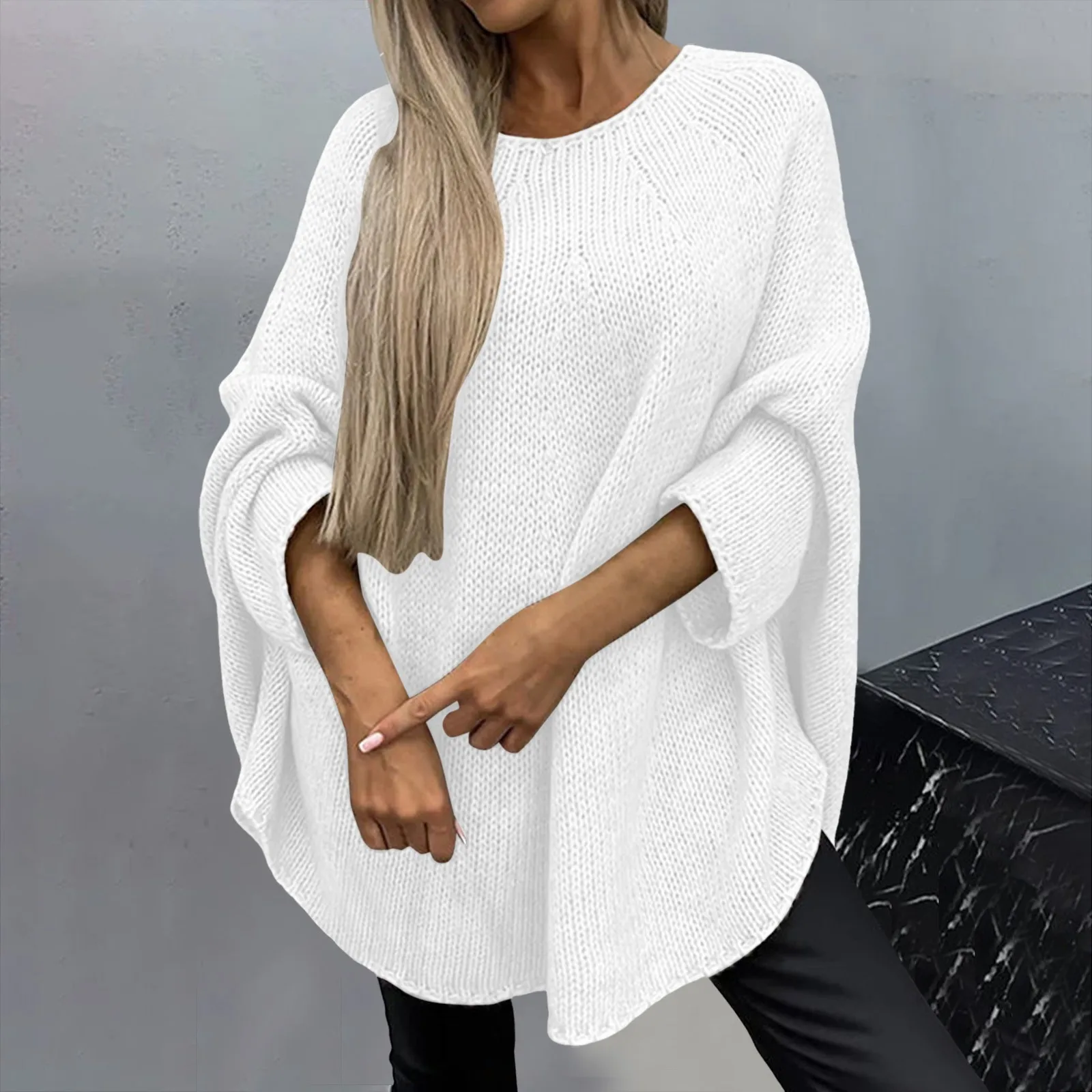 2024 Knitted Women Solid Sweater Elegant Loose Winter Autumn Long Y2k Sweater Women Spring Warm Soft Pullover Fashon Streetwear