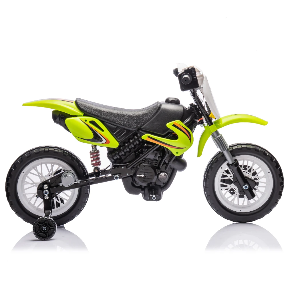 12V Kids Ride On Electric Toy Motorcycle,Indie music box with horn and engine,Simulation of dirt bike modeling for kids 3-8.