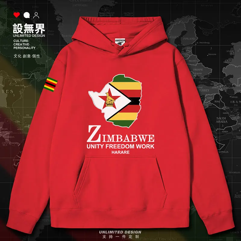 Zimbabwe National Map of Zimbabwe mens hoodies men streetwear clothing printed Sportswear casual new clothes autumn winter