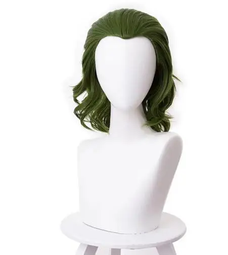 Origin Movie Clown Wig Cosplay Costume Joaquin Phoenix Arthur Fleck Curly Green Heat Resistant Synthetic Hair