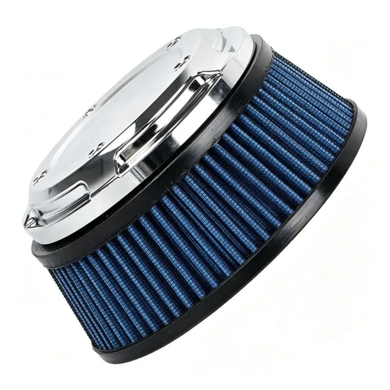 Super Sale Motorcycle Air Filter Cover Chrome&Blue Element for Harley Touring Softail Fat Boy FLSTN Dyna 1999-2017 Air Cleaner
