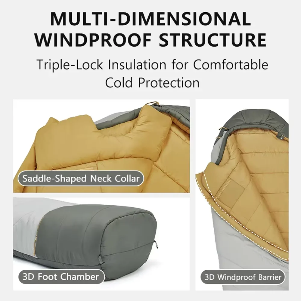 Naturehike Camping Sleeping Bag MJ PRO Ultralight Waterproof Mummy 4 Season Backpacking Sleeping Bags Outdoor Traveling Hiking