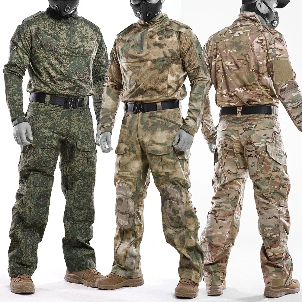 

Tactical Uniform Combat BDU Set Men Airsoft Sniper Ghillie Suit Camo Quick Dry Outdoor Sports Hiking Training Hunting Clothes