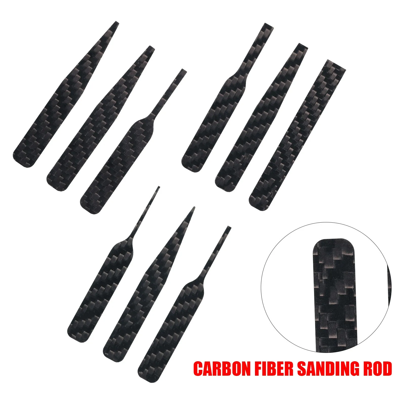 

DSPIAE CFB-S01 CFB-S02 CFB-S03 Lrregular Carbon Fiber Sanding Stick Black 3Pcs/set Abrasive Tools