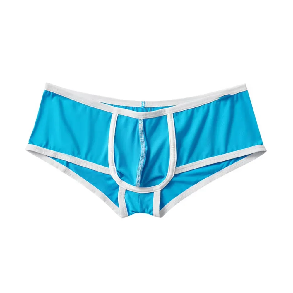 Men Boxy Underwear Youth Low-rise U Convex Pouch Pantie Soft Skinny Sweat Absorp Boxer Shorts Male Comfort Breath Moisture Trunk