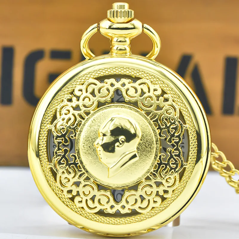 مجموعة كاملة من السلع الأصلية Zhongke Life Energy Pocket Watch Hollow RetroMao سيتم بيع بيع اجتماع الساعات التذكارية