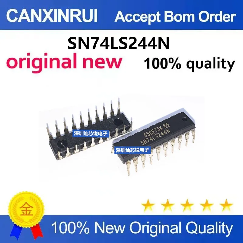 (5-100pieces)Brand new original SN74LS244N DIP20 8-channel buffer and line driver chip