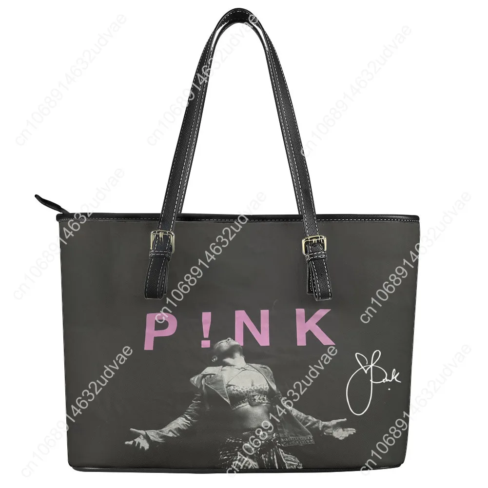 Pink Handbag Womens Mens Personalized Tote Bag Fashion Shoulder Bag Business Commuter Leather Purse Travel Grocery Bag Gift