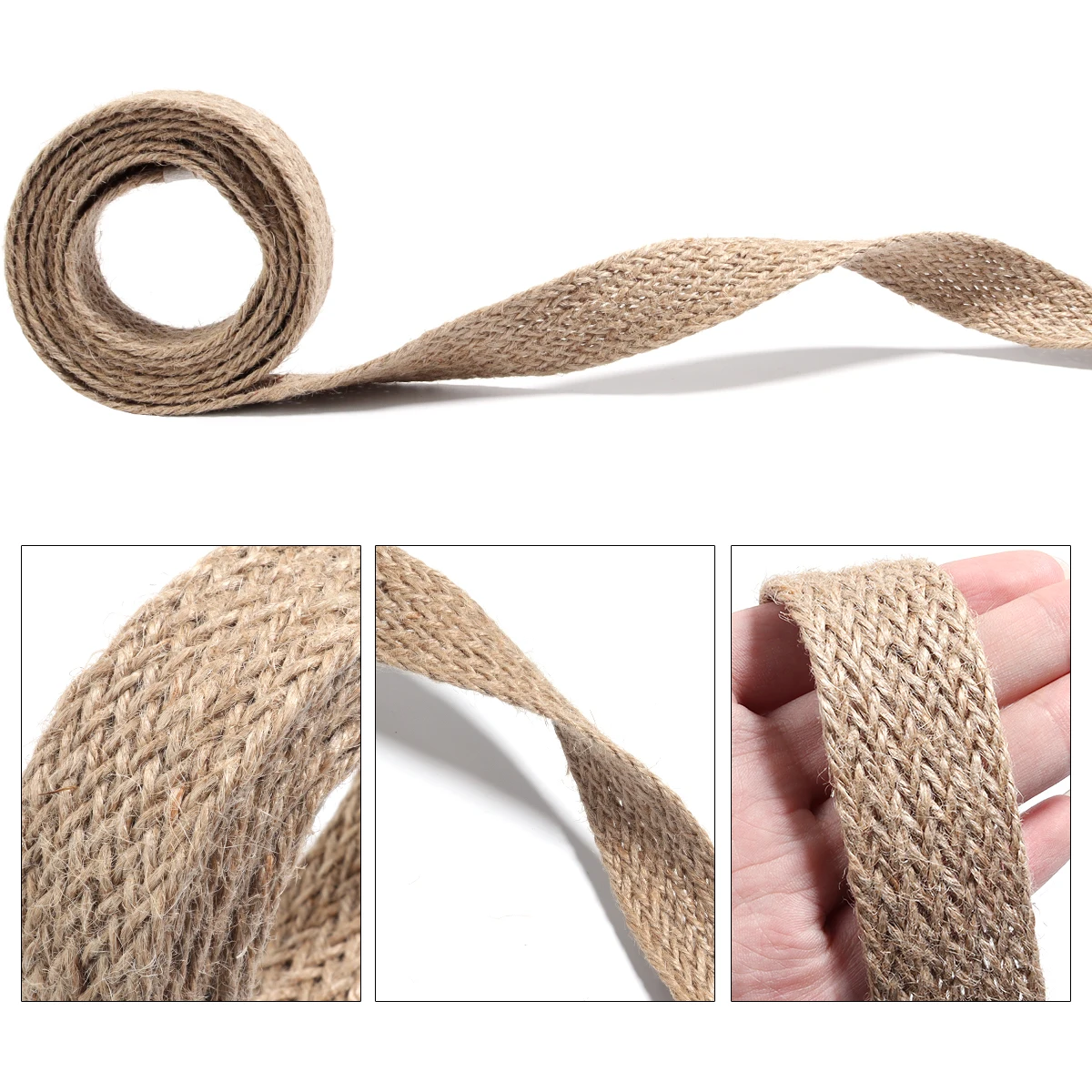 Natural Vintage Jute Rope Twine Roll Sewing Christmas Crafts Jute Cord Thread Wedding Handmade DIY Party Ribbon Bows Decoration