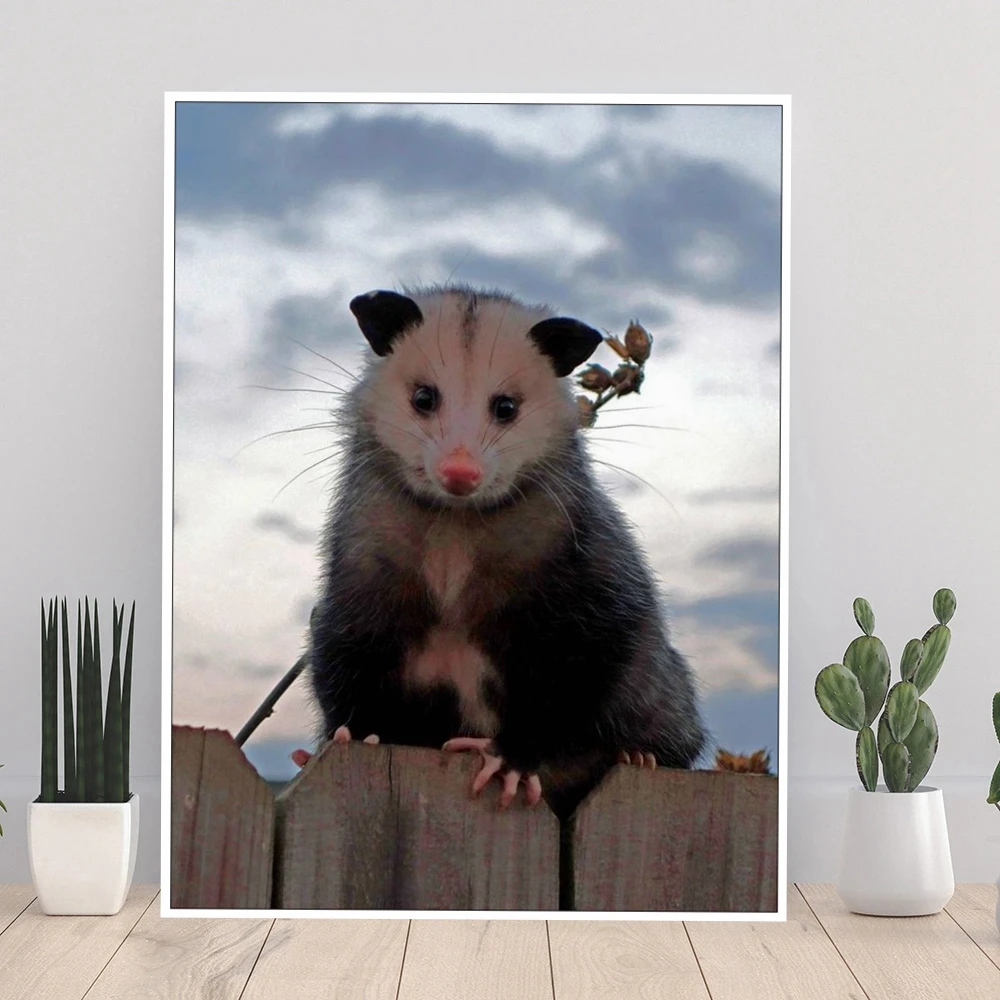 Cute Opossum AB Diamond Painting Mosaic Embroidery Cartoon Animal Cross Stitch Handmade Craft Rhinestones Home Decor Kids Gift