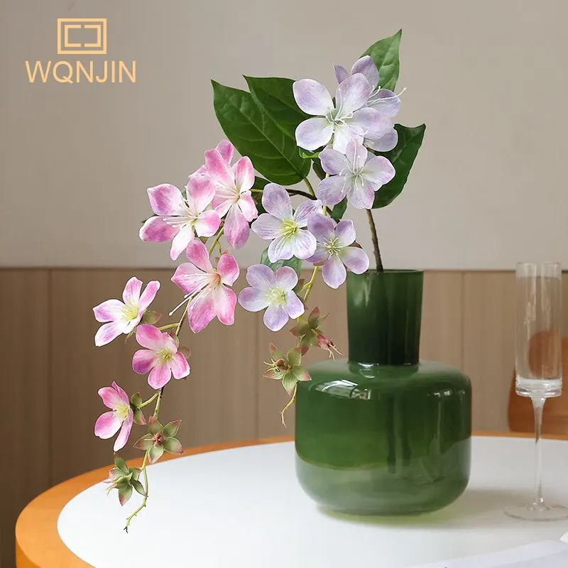 1PC,New Simulation Artificial Jasmine Hanging Flowers Decorative Balcony Art Artificial Silk Flowers Hanging Decor For Wedding