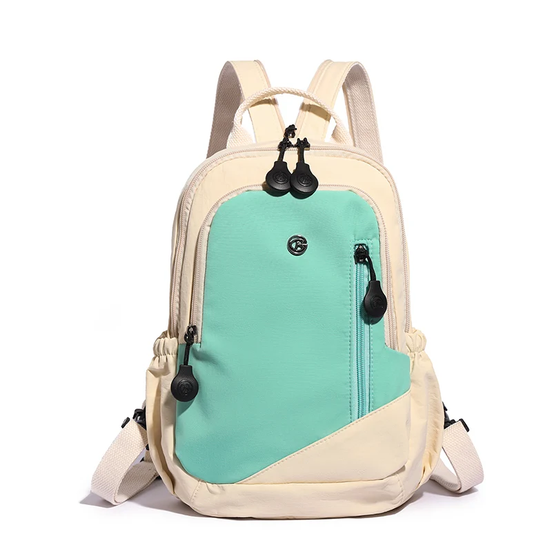 Women's Lightweight Color Block Travel Backpack Anti-Theft Casual Daypack for School Outdoor Hiking with Laptop Compartment