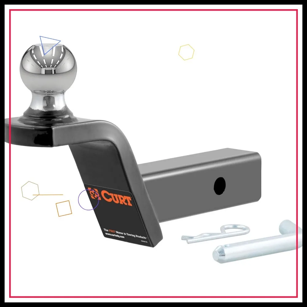 

Heavy-Duty Trailer Hitch Mount with 2-Inch Ball & Pin, Fits 2-In Receiver, 7,500 lbs Capacity