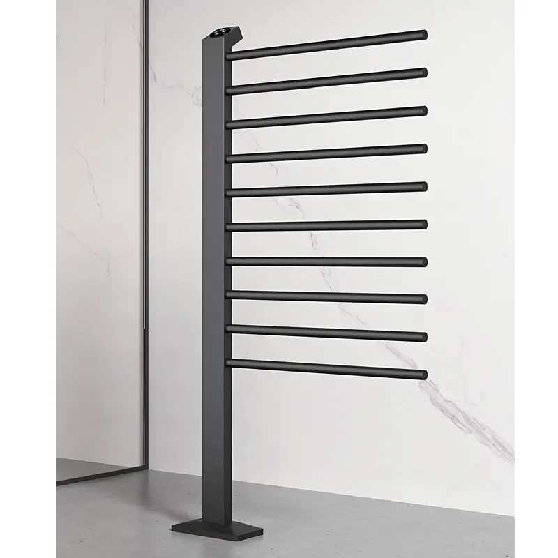 Smart Electric Towel Rack Carbon Fiber Heating Bathroom Shelf Intelligent Dryer for Bath Towels Home Wall Mounted Storage