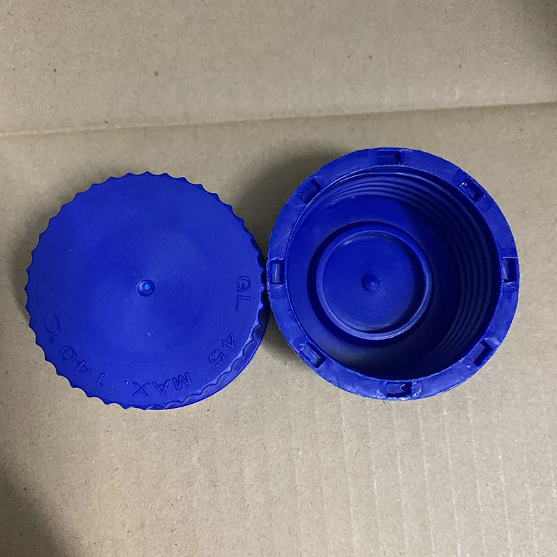5PCS GL45 cap screw cap bottle cap reagent bottle solid cap screw cap blue cap bottle universal PP material cap