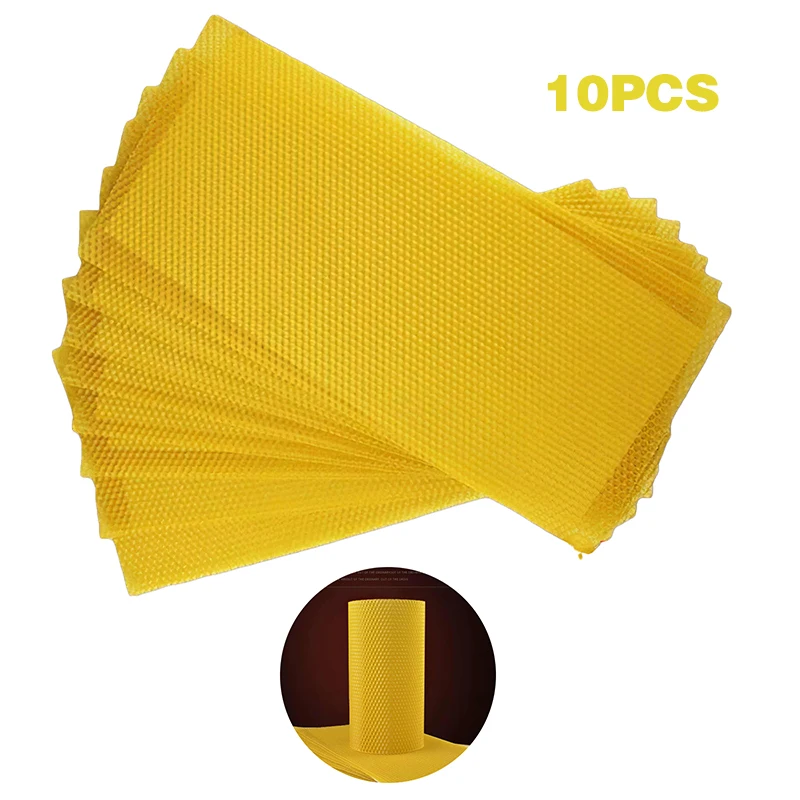 10Pcs Beeswax Foundation Press Mold Beekeeping Tools Honey Candles Maker Full Bees Wax Honeycomb Machine Foundation Sheets Tool