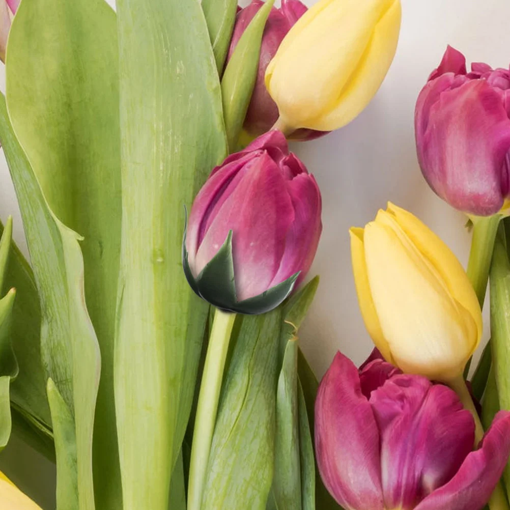 150 قطعة من حساب الزهور الاصطناعية البلاستيكية الوردية DIY بها بنفسك الحرفية حفل زفاف ديكور المنزل لوازم الأزهار