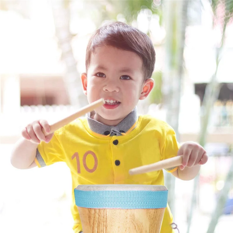 

IRIN Деревянный бонго-барабан для раннего образования и детской перкуссии, деревянный барабанный набор джембе