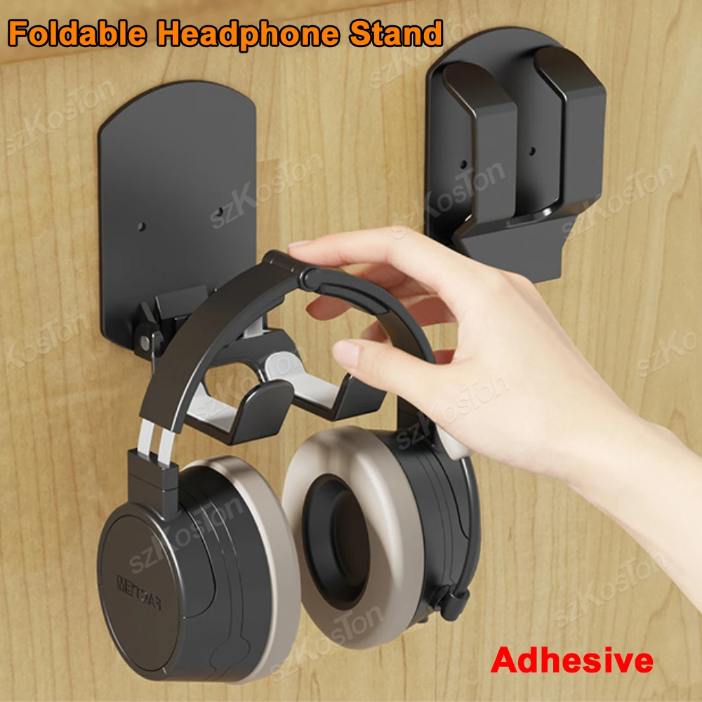 Wall Mount Headphone Stand Universal Foldable Headset Holder For Switch Pro 2 /PS5/PS4/Xbox One Game Controller Hanger