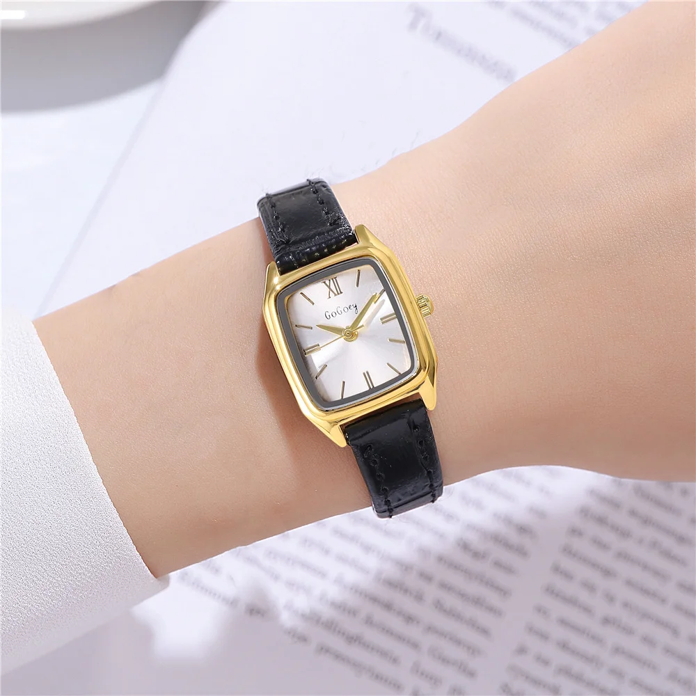 fashion pu leather quartz women ladies casual watch