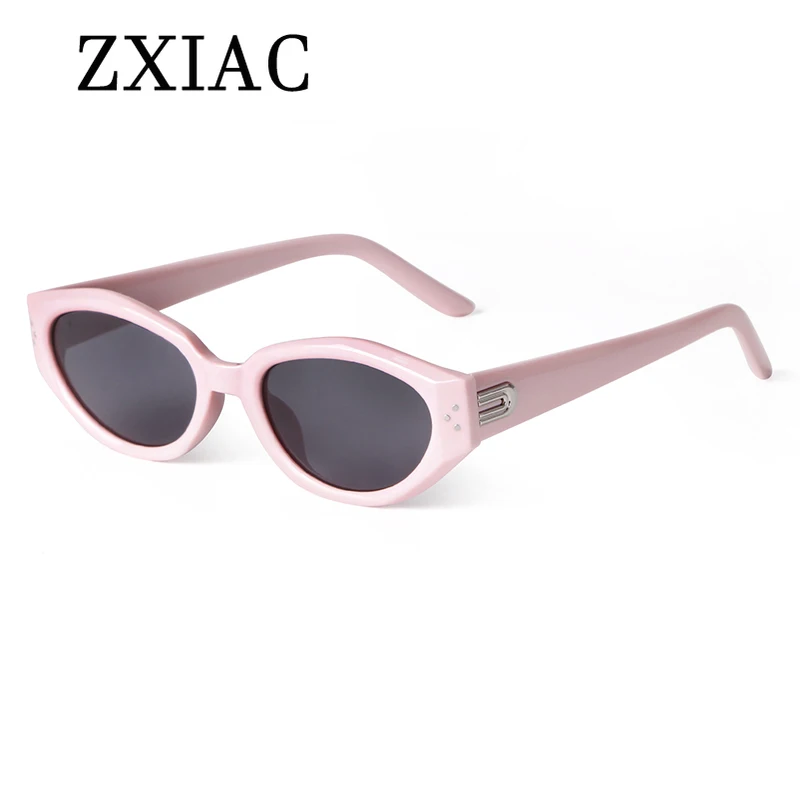 ZXIAC-Lunettes de soleil œil de chat ChimFashion pour hommes et femmes, lunettes de soleil de luxe, petit cadre décontracté, nuances UV, rivets décorés, marque de créateur