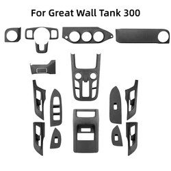 For Great Wall WEY Tank 300 2021-2024 Interior Gear Shift Cover Trim Suede Wrap Car Center Console Panel Sticker Auto Accessorie