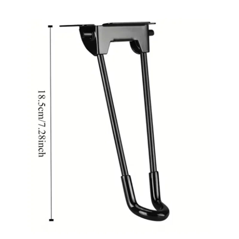 AT13 4 قطع 18.5 سم مشبك شعر معدني أرجل الأثاث، تصميم قابل للطي قابل للفصل، أرضية واقية مناسبة لطاولات القهوة الصغيرة