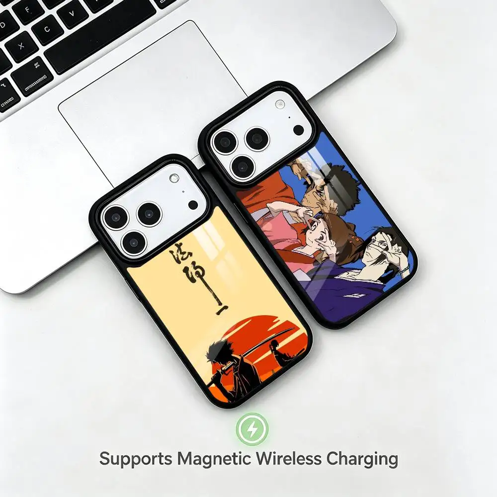 S-Samurai C-Champloo gift Phone Case For iPhone17,16,15,14,13,12,11 Plus,Pro Compatible with magnetic wireless charging