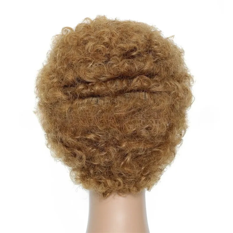 카를 웨이브 인모 풀머시닝 가발 # 부드럽고 볼륨감 있는 27인치 울 같은 컬, 자연스러운 질감의 브라질산 버진 레미 헤어