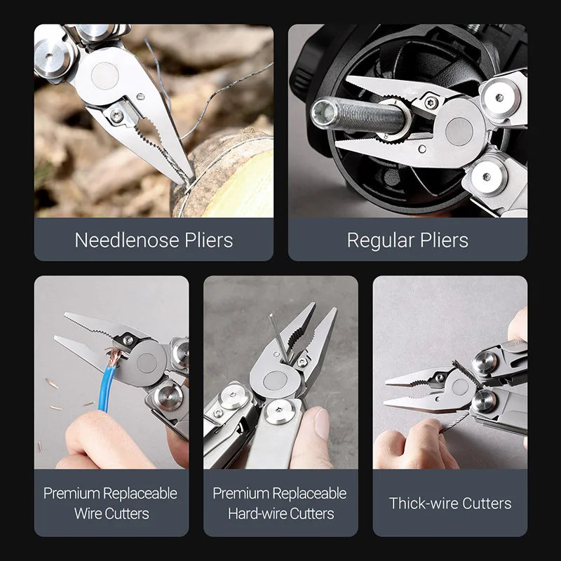 Nextool 15 In 1 Pisau Lipat Obeng Plier Gunting Multi-alat Alat EDC untuk Rumah Luar Ruangan Perbaikan Merakit