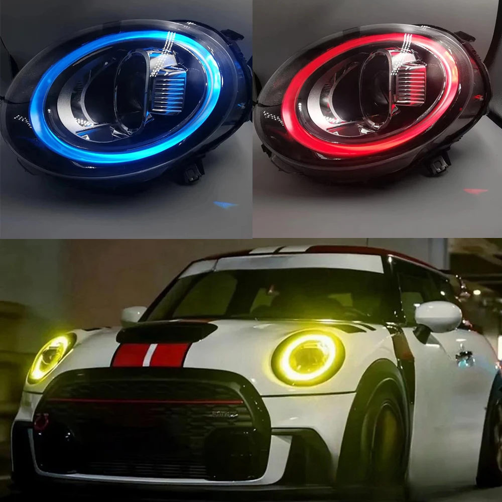 For MINI Cooper F54 F55 F56 F57 LED Headlight Daytime Running Light Refit Yellow Blue Red Angel Eyes DRL Superbright Daylight