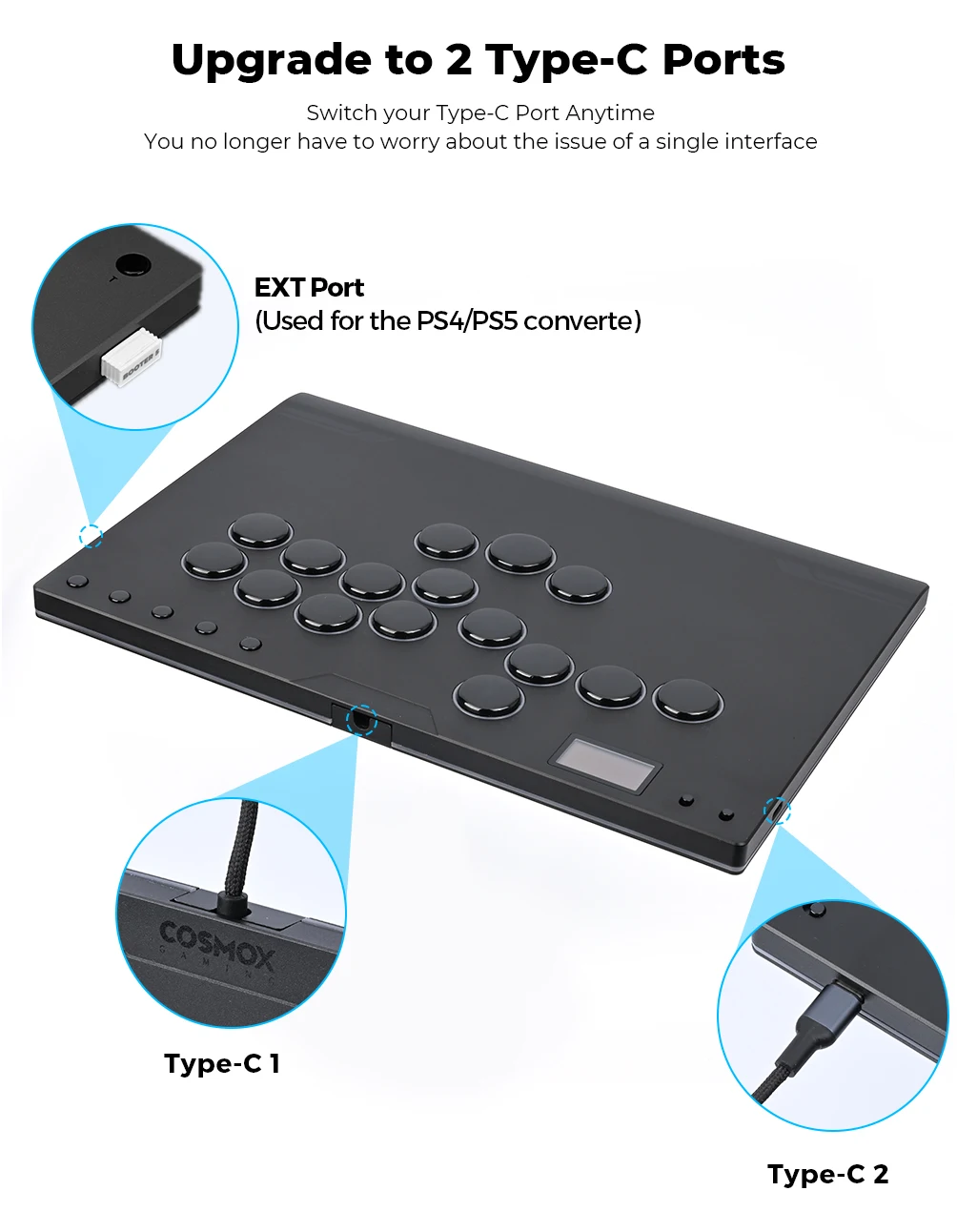 Haute42 M-Ultra Gen 2 Aluminium-Legierung Hebellos-Arcade-Stick Hitbox-Controller für PC/PS4/PS5 Arcade-Hebellos-Controller – Detail 12