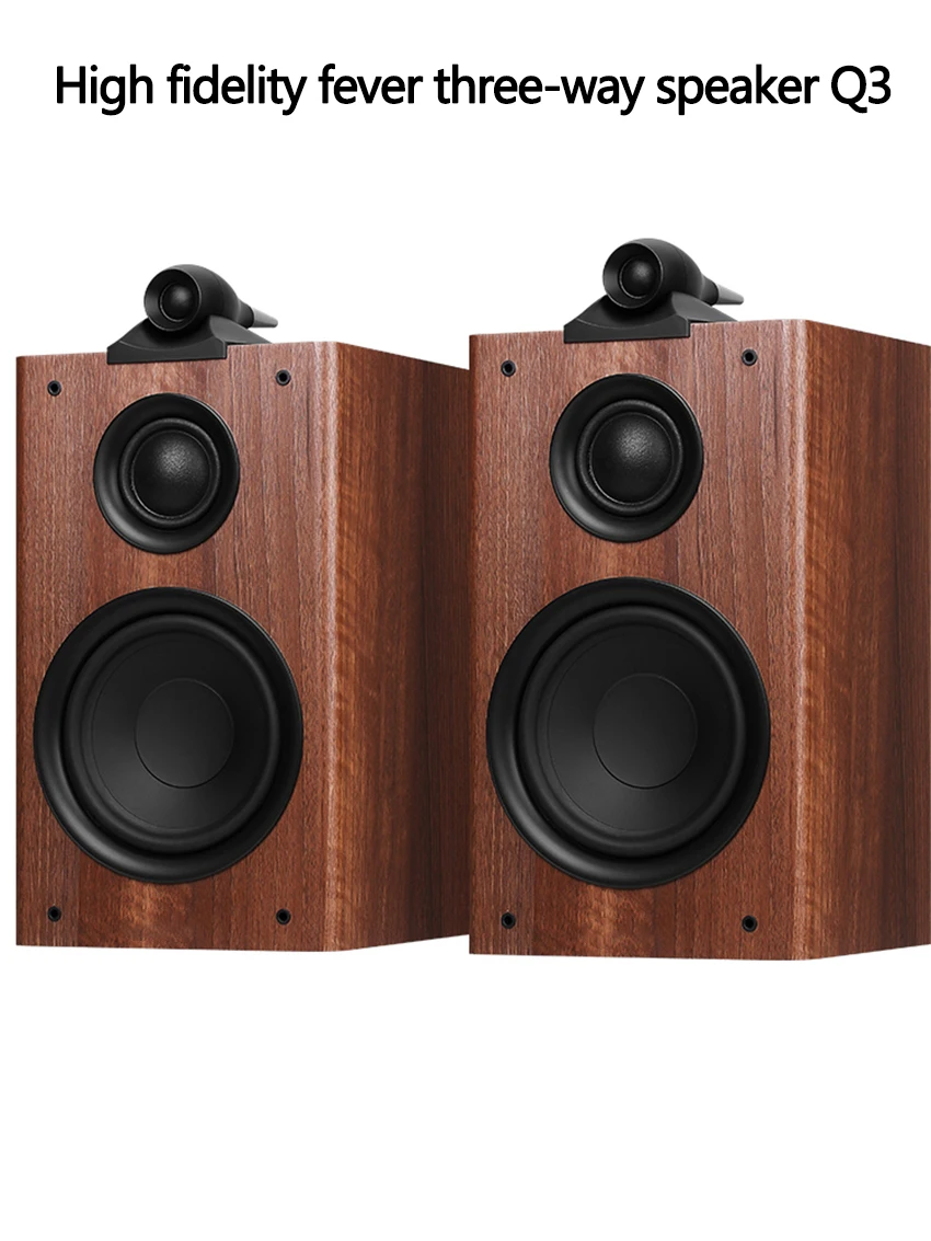 Q3  Bookshelf Speaker Powered 6.5-inch Triple frequency monitoring HiFi Passive Bookshelf Speaker Fever Cinema Speaker 50-120W