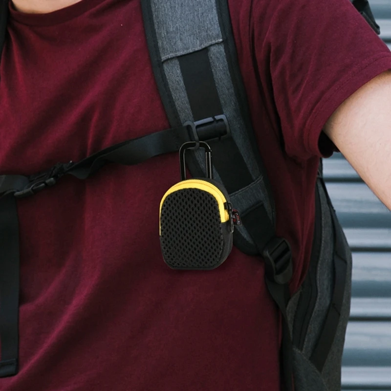 JobsitePro와 호환되는 헤비 듀티 스피커 홀더 케이스, 쉬운 부착 메쉬 구성을 위한 보안 카라비너 ​​클립