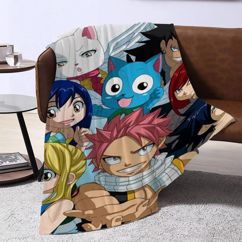 Children's Blanket Fairy Tail Warm Winter Blankets Microfiber Bedding Knee Sofa Fleece Fluffy Soft Decorative Thick Custom Cute