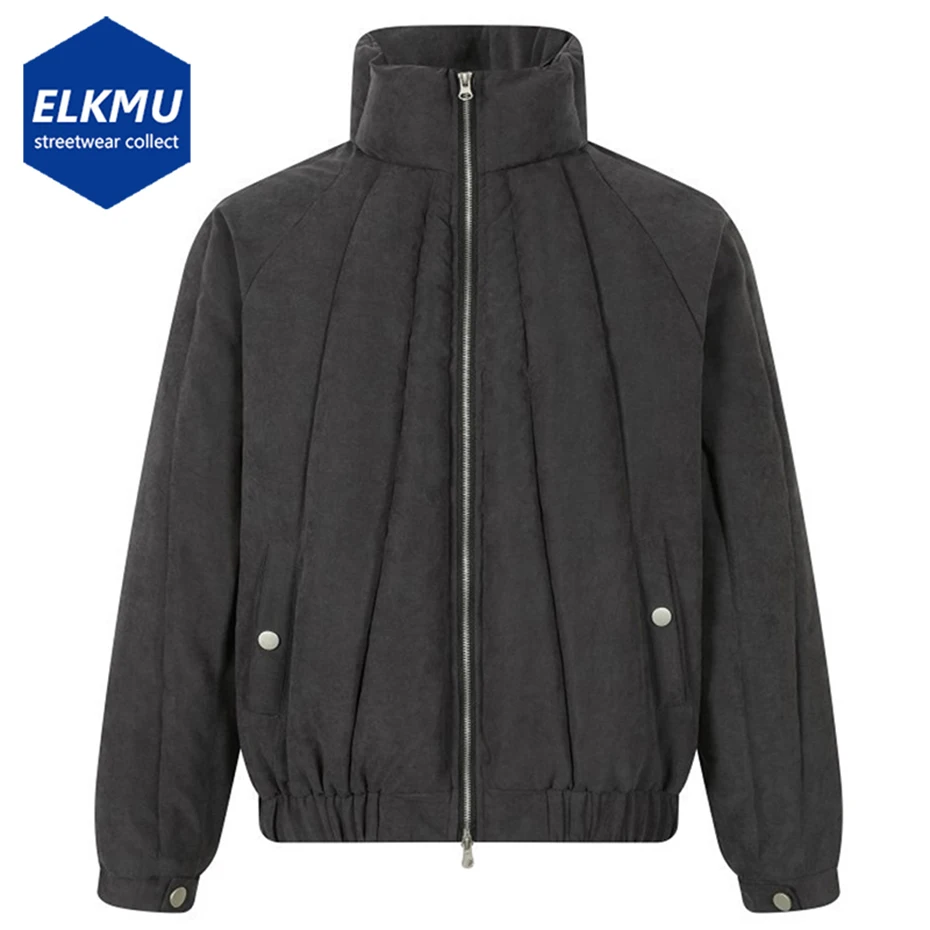

Men Winter Jackets Thicken Warm Parkas Coats Stand Collar Padded Jackets Vintage Oversized Jackets