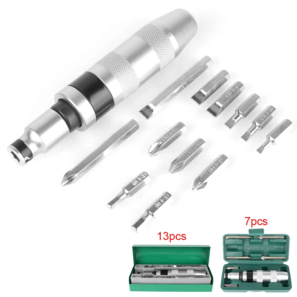 Hand Manual Kit Repair Tools Reversible Impact Driver Set Impact Screwdriver Remove Rusted Fasteners Or Frozen Bolts 7/13 PCS