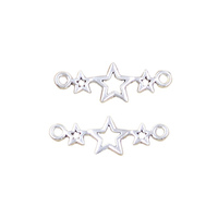 30pcs Charms Star Link Connector 9x25mm Antique Silver Color Pendants Making DIY Handmade Tibetan Finding Jewelry