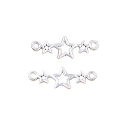 30pcs Charms Star Link Connector 9x25mm Antique Silver Color Pendants Making DIY Handmade Tibetan Finding Jewelry