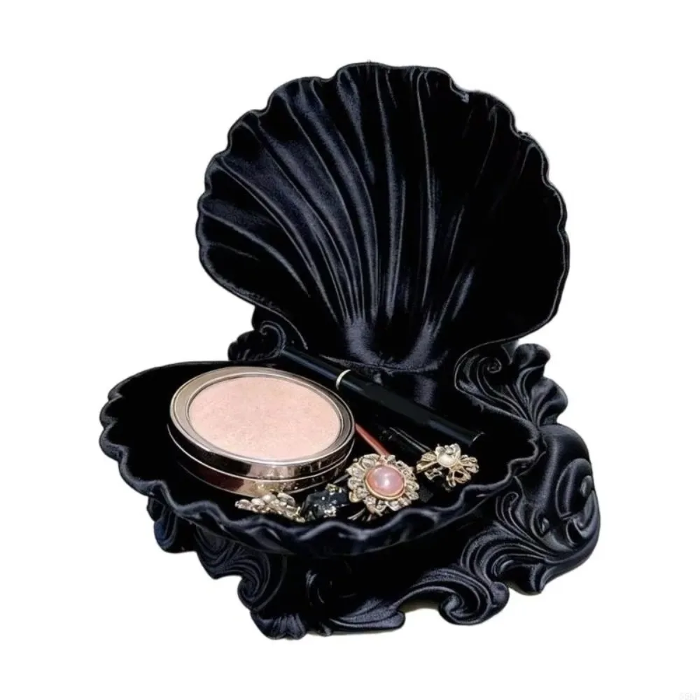 3D Printed Shell Jewelry Tray Pearlescent Ocean Wave Base Decorative Tray Three-dimensional Carving Space Saving Jewelry Holder