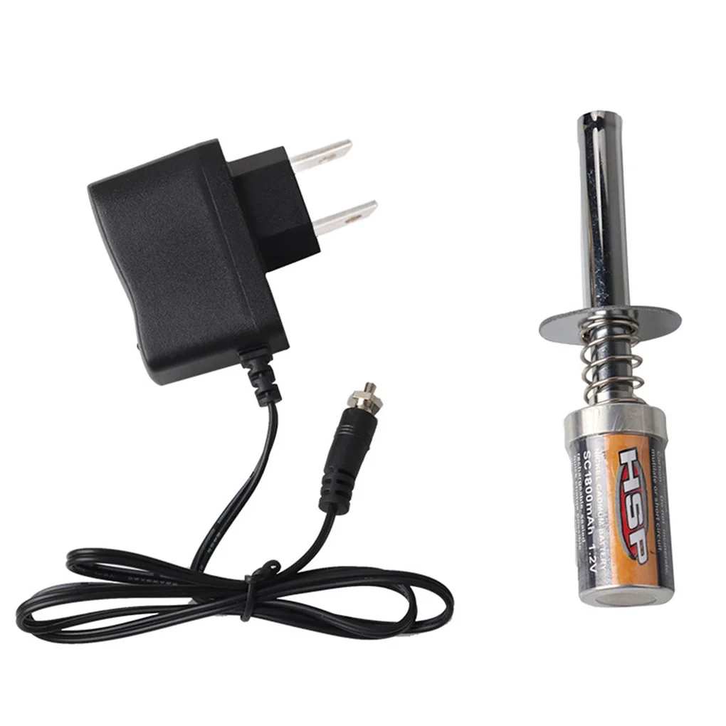 Glow Plug Starter Igniter 1.2V 1800mah Rechargeable For HSP RedCat Gas Nitro Engine Power 1/10 1/8 RC Car Repair Parts