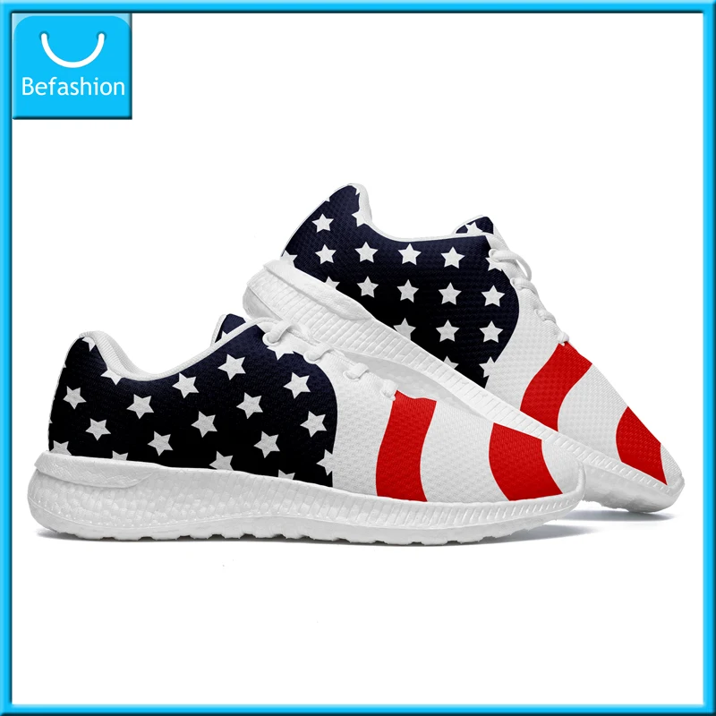 Dropshipping Print On Demand Custom Shoes Sneaker USA United States Flag Custom Print POD Shoes Sneaker Free Shipping