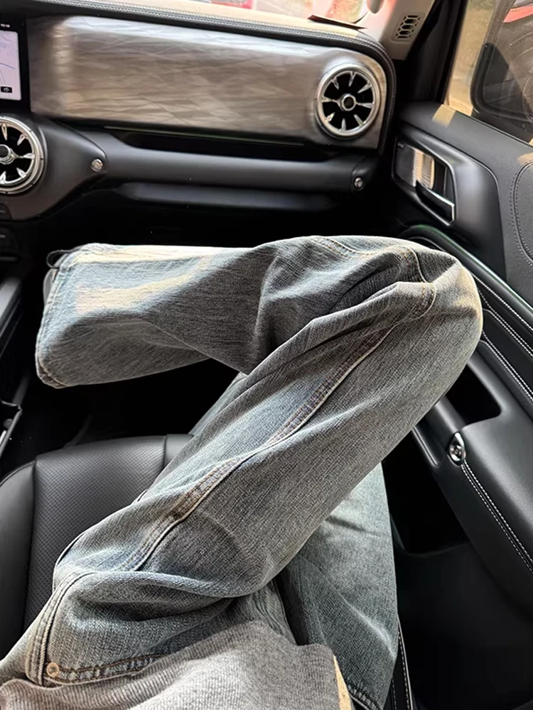 

Men's Cleanfit Slim Straight Leg Jeans Bamboo Node Waed Retro American Sle Casual Wear Resistant Cotton Polyester Blend